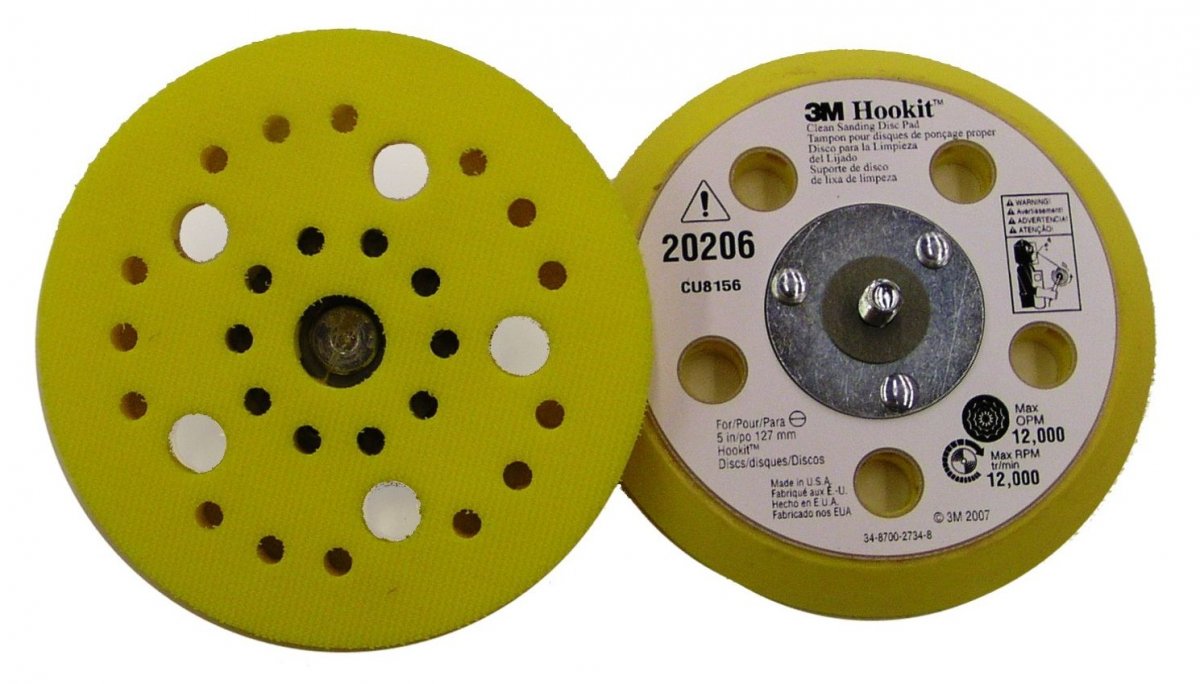 3M 20206 Hookit čičak podloga Ø 125 mm - 5/16